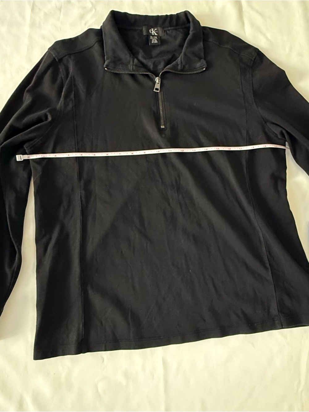 Calvin Klein Black Long-Sleeve Quarter-Zip Pullover